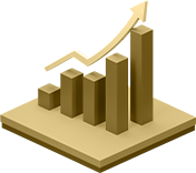 Bar chart trending upward